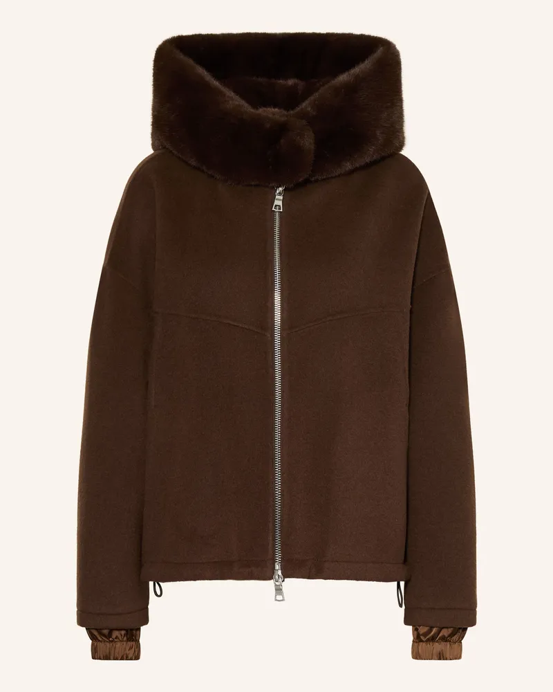 Blonde No. 8 Jacke Jerry Mit Abnehmbarer Kunstfell-Kapuze braun Braun