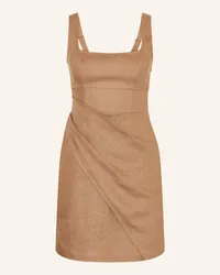 Reiss Leinenkleid PIPER Braun