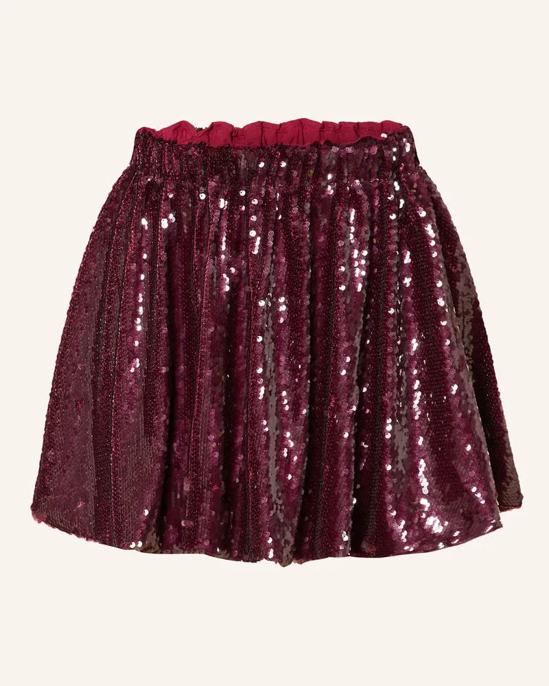 Mrs & HUGS Rock Mit Pailletten rot Dunkelrot