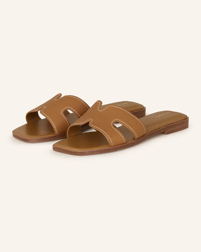 ALDO Pantoletten Itsandal braun Cognac