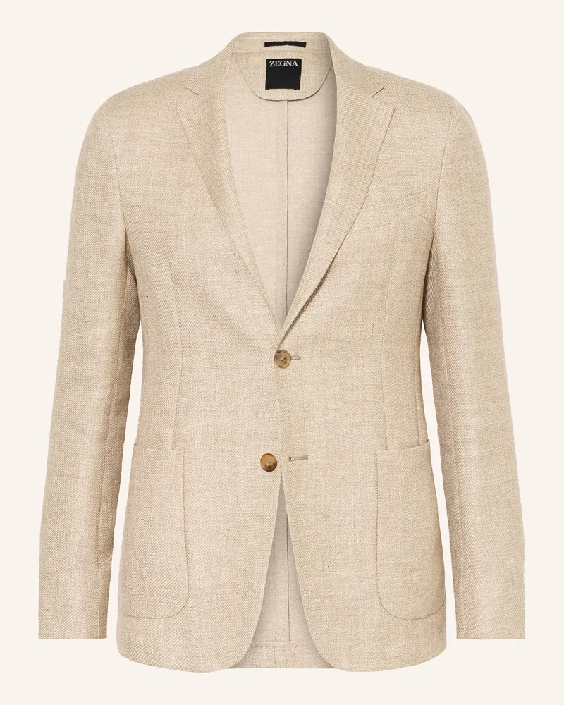 Ermenegildo Zegna Sakko Extra Slim Fit Mit Leinen beige Beige