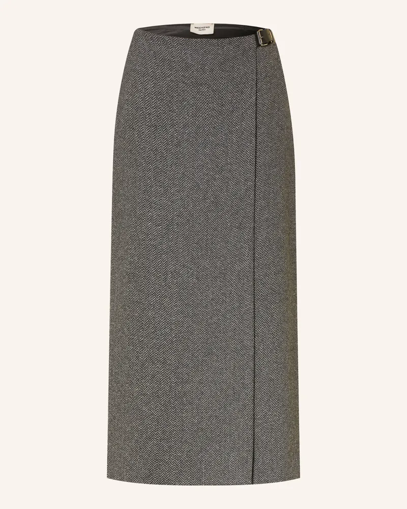 Max Mara Rock Petali In Wickeloptik grau Dunkelgrau