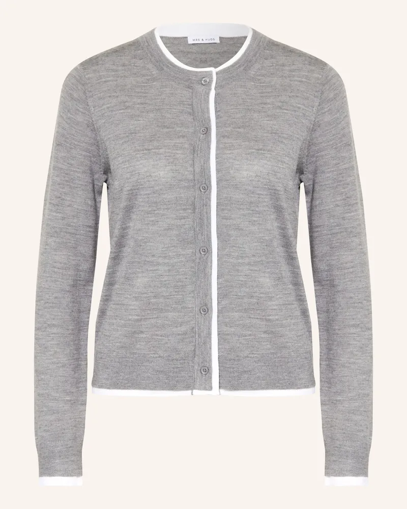 Mrs & HUGS Strickjacke grau Grau