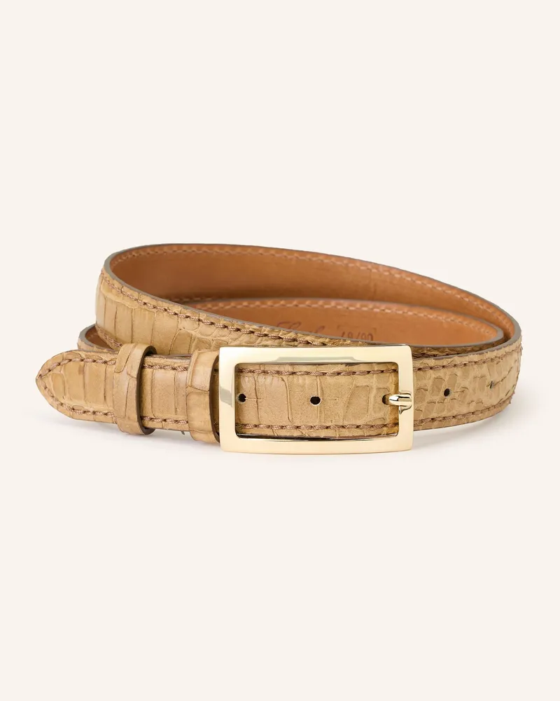 Reptile's House Ledergürtel Louisiana beige Cognac