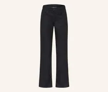 Straight Jeans Mit Schmucksteinen blau