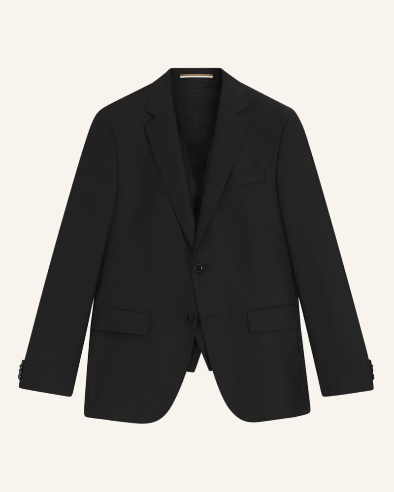 HUGO BOSS Business Anzug H-HUGE-3PCS-253 Slim Fit Schwarz