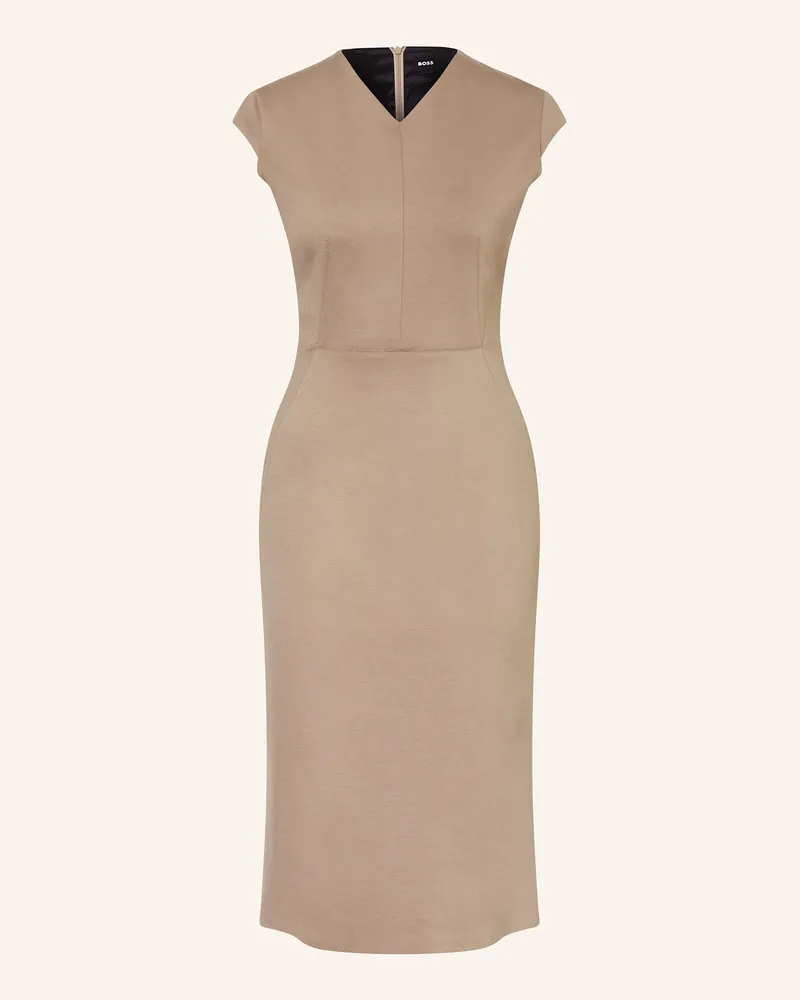 HUGO BOSS Etuikleid Dulisa beige Braun