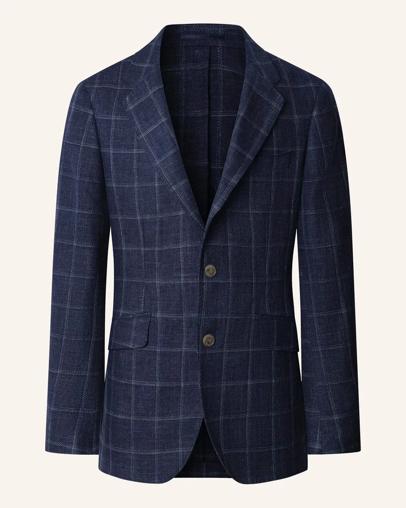 Hackett Blazer Linen Cot Fancy Wpane blau Blau