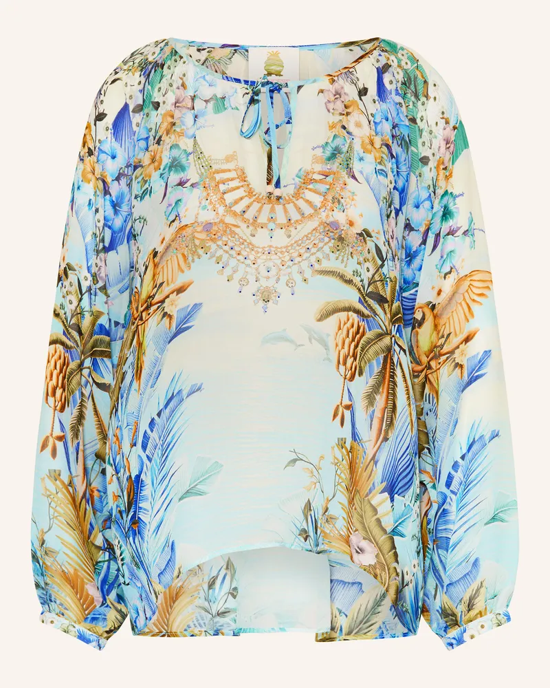 Princess goes Hollywood Blusenshirt Aus Seide Mit Schmucksteinen blau Blau