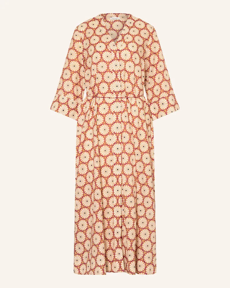 Marc O'Polo Hemdblusenkleid mit 3/4-Arm Dunkelorange