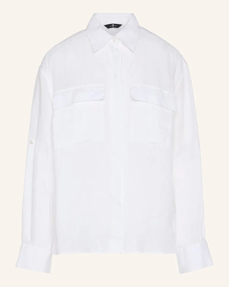 7 for all mankind Woven Military Shirt weiss Weiss