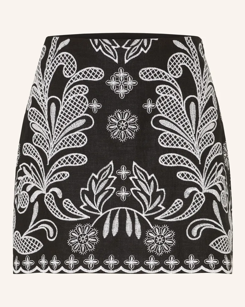 Mrs & HUGS Rock Mit Leinen schwarz Schwarz