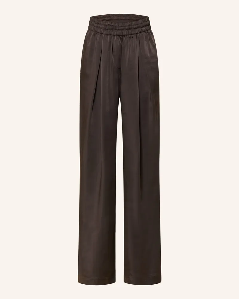 Lacoste Marlenehose Aus Satin braun Dunkelbraun