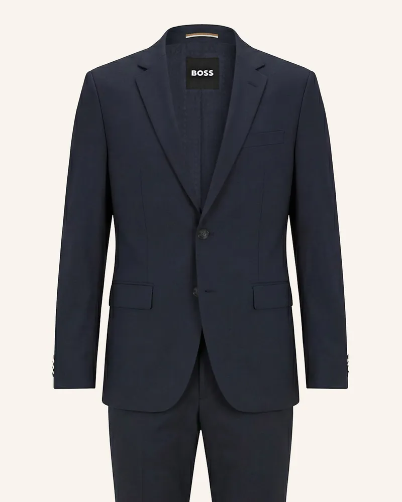 HUGO BOSS Business Anzug H-Huge-2pcs-224 Slim Fit blau Blau