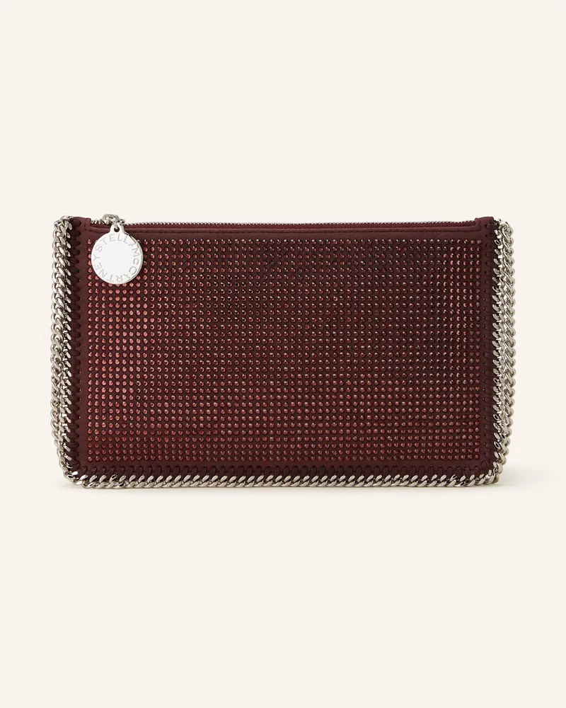Stella McCartney Handtasche FALABELLA mit Schmucksteinen Dunkelrot