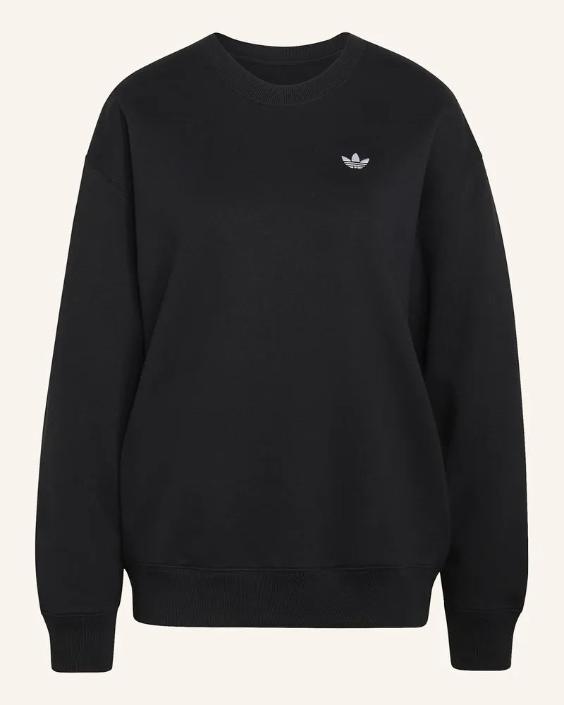 adidas Essentials Crew Long Fleece Os Sweatshirt schwarz Schwarz