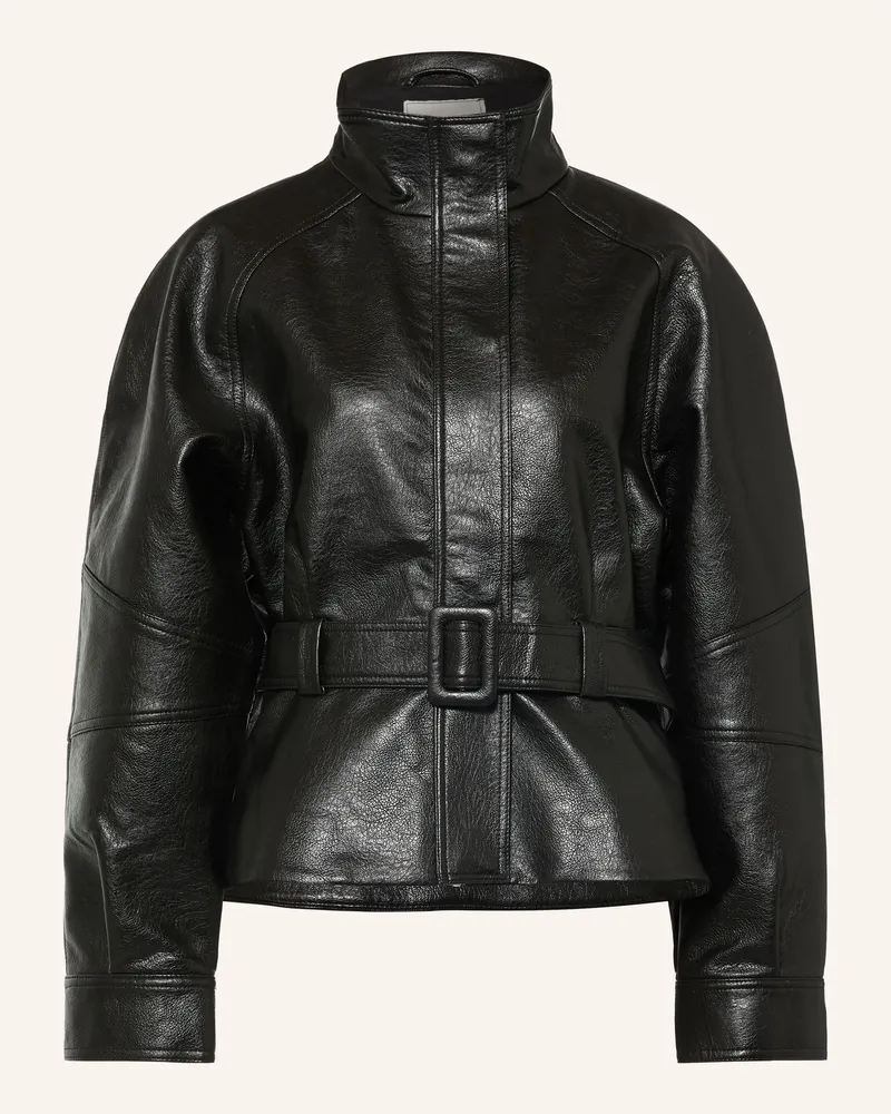 Neo Noir Blouson Jaclyn In Lederoptik schwarz Schwarz