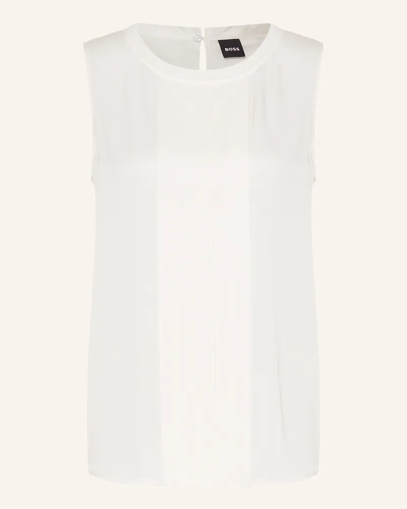 HUGO BOSS Blusentop BEMIULA aus Seide Ecru