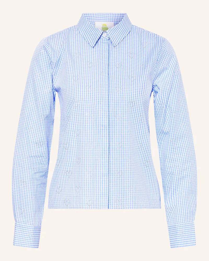 Princess goes Hollywood Hemdbluse mit Schmucksteinen Hellblau