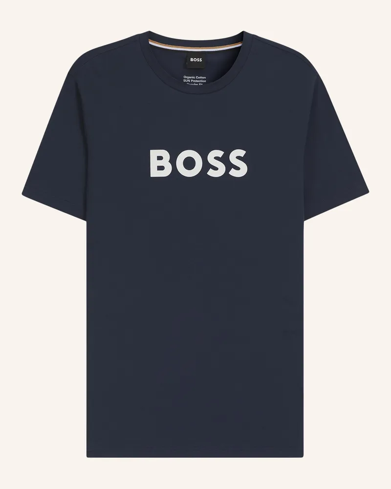 HUGO BOSS Strand-Oberteil T-Shirt Rn Regular Fit blau Dunkelblau
