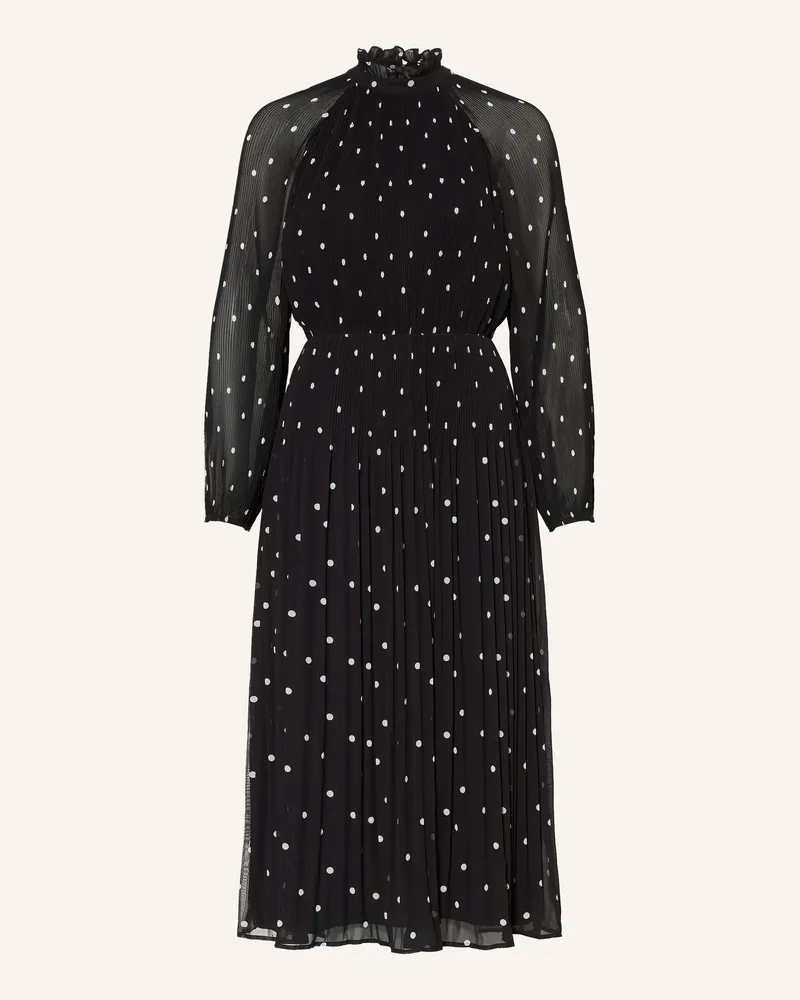 COMMA Plisseekleid schwarz Schwarz