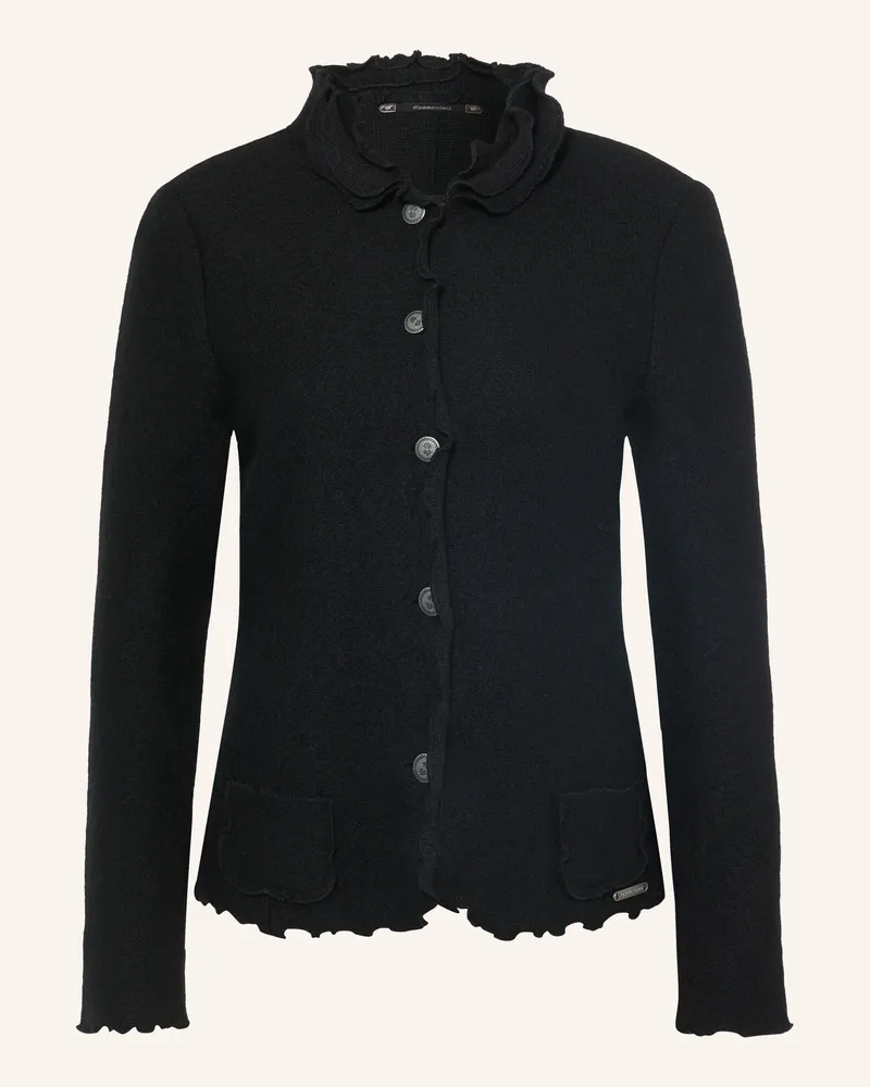 Hammerschmid Strickjacke Bademn schwarz Schwarz