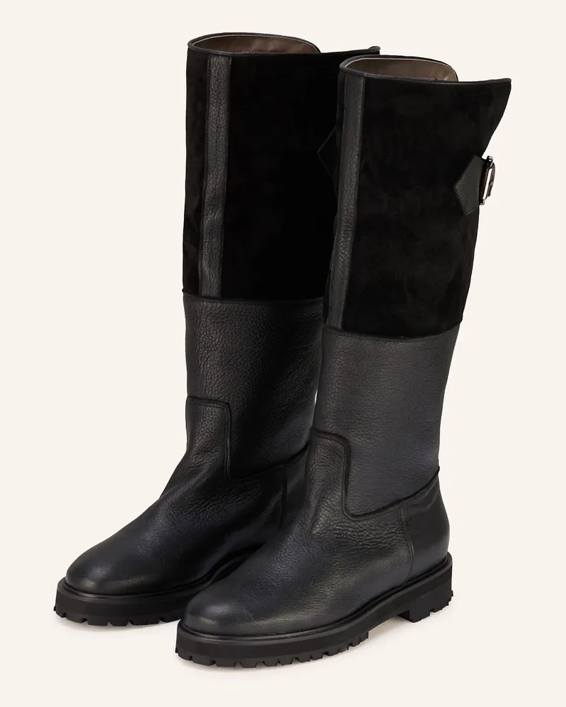 Viamercanti Stiefel schwarz Schwarz