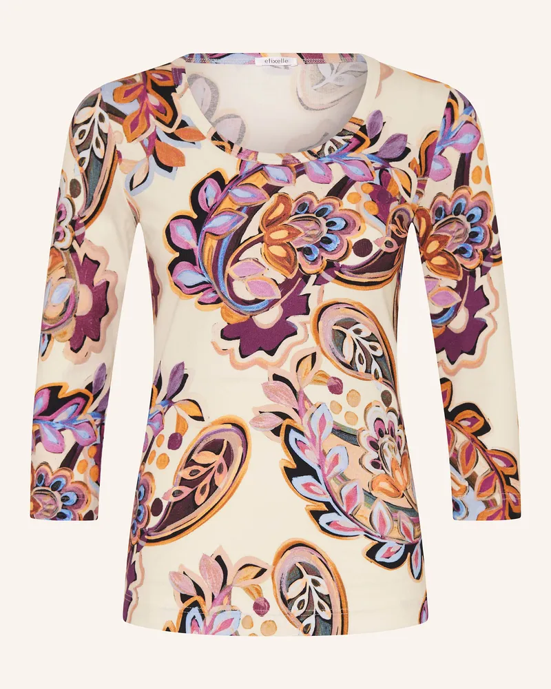 Efixelle Shirt Mit 3/4-Arm lila Hellgelb