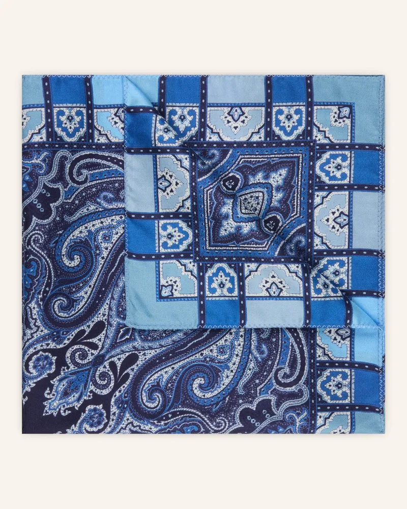 Etro Einstecktuch blau Hellblau