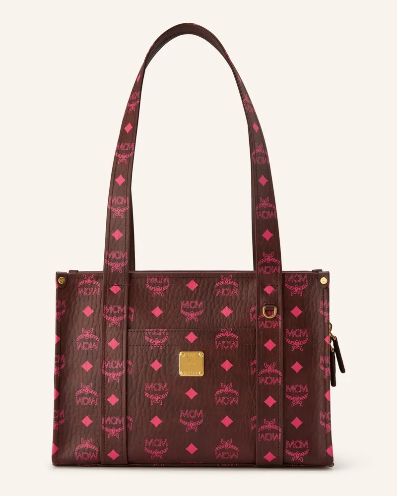 MCM Schultertasche Aren Small braun Dunkelbraun