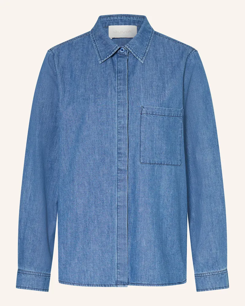 Juvia Hemdbluse Birga In Jeansoptik blau Blau