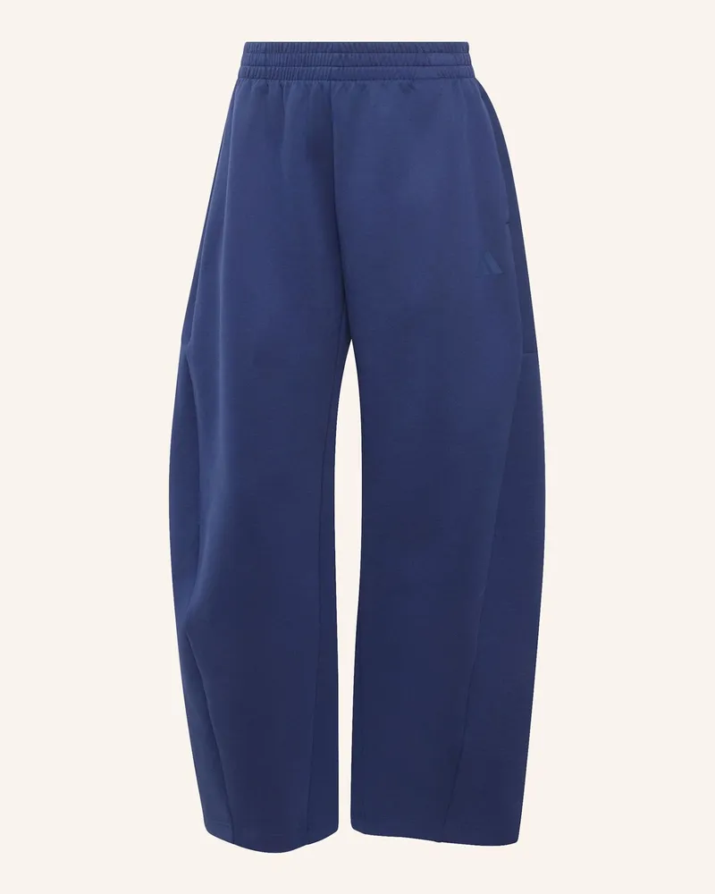 adidas Soft Lux Winter Strickhose, Barrel-Bein blau Blau