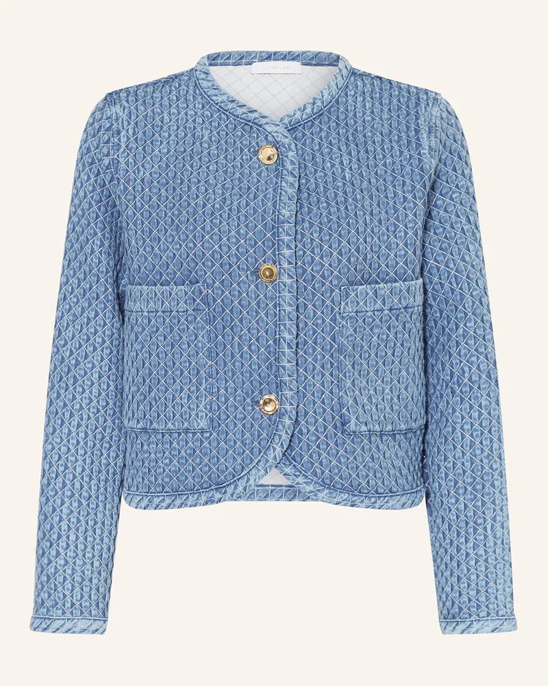Rich&Royal Kastenjacke mit Glanzgarn Blau