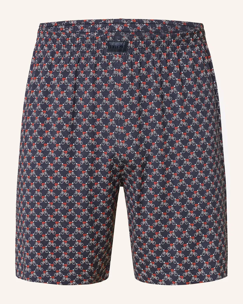 Mey Schlafshorts Serie Bike Rush blau Dunkelblau