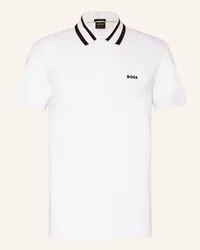 HUGO BOSS Jersey-Poloshirt PAULE Slim Fit Weiss