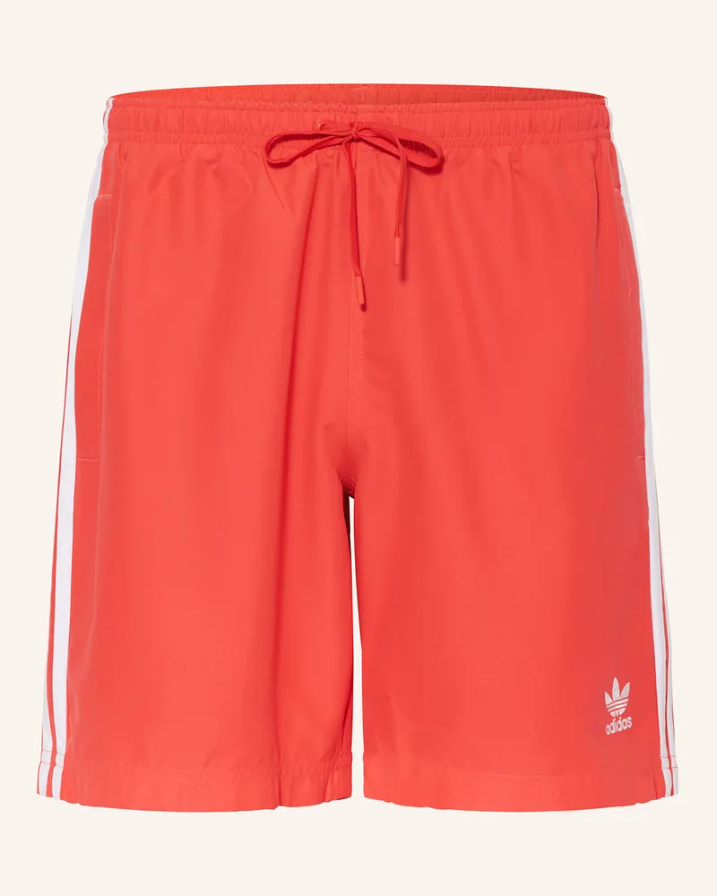 adidas Badeshorts Adicolor 3-Streifen 8-Inch rot Neonrot