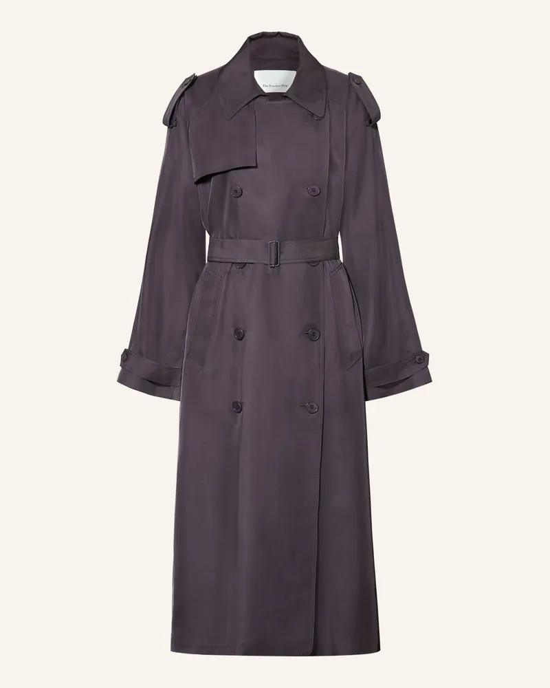 FRANKIE Shop Oversized-Trenchcoat Veyron blau Dunkelgrau
