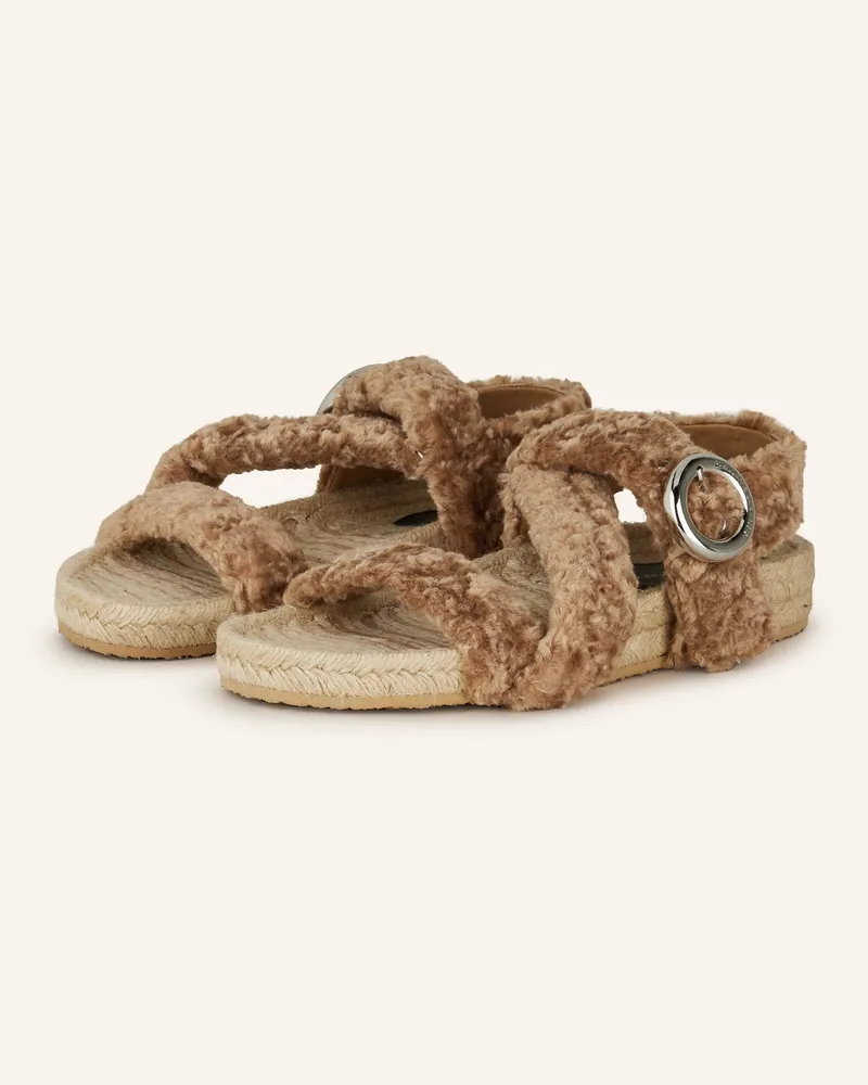 Stella McCartney Sandalen Gaia weiss Hellbraun