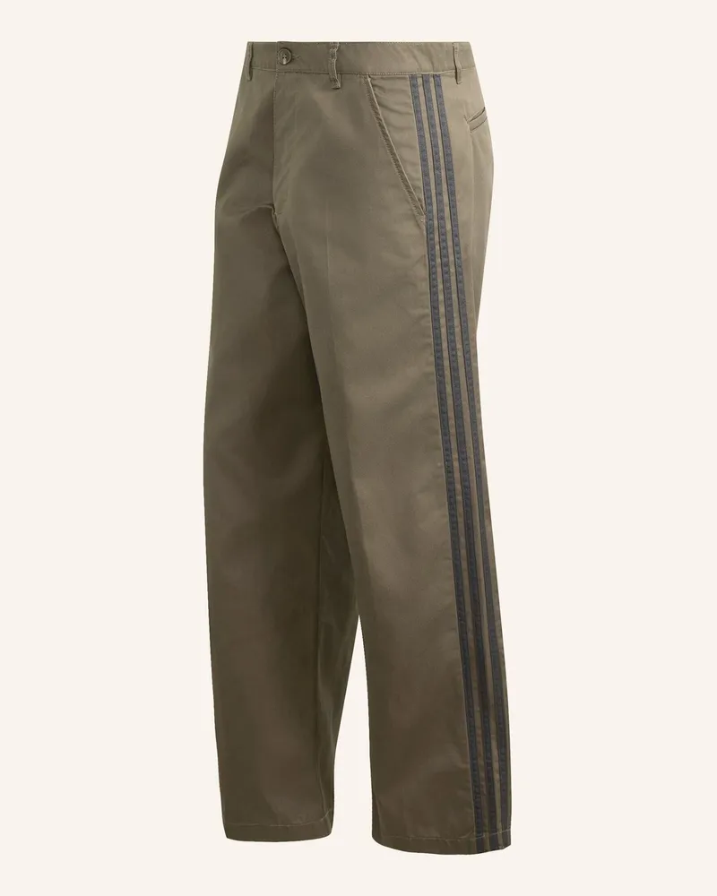 adidas 3-Streifen Hose Mit Faltendetail braun Braun
