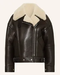 Acne Studios Lederjacke Braun