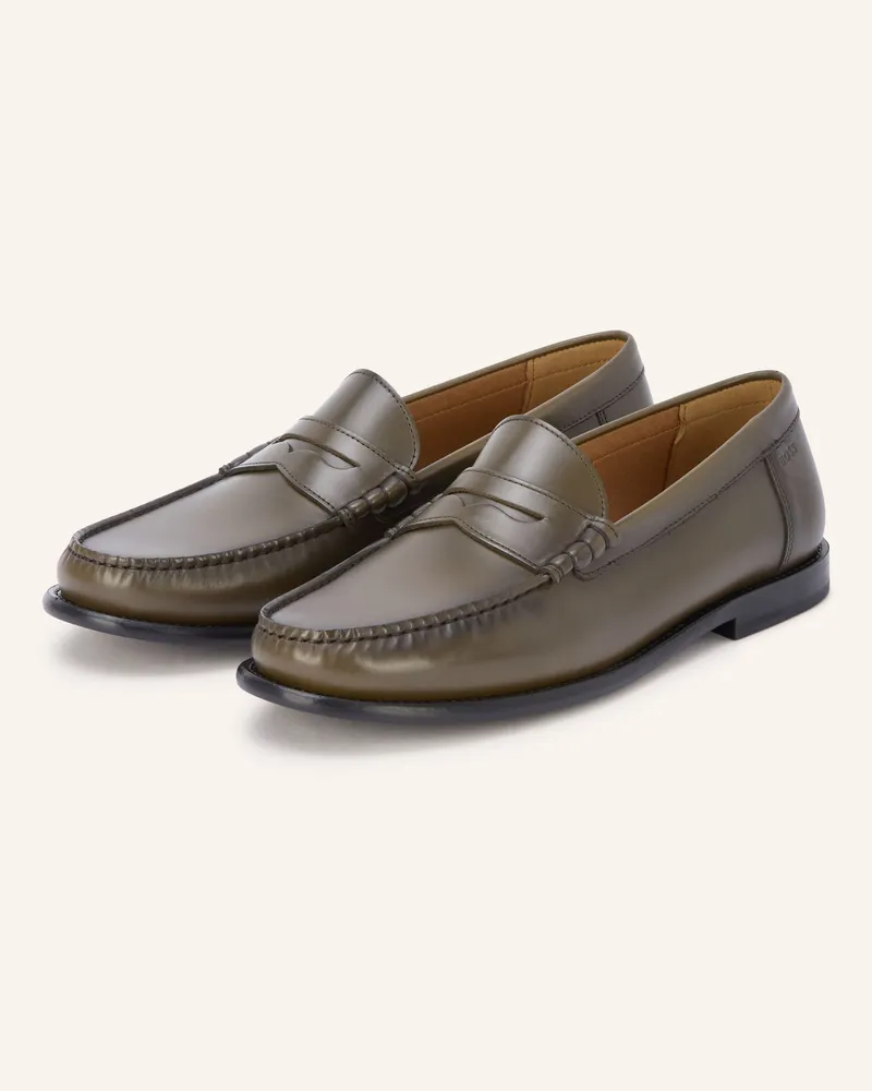 HUGO BOSS Penny-Loafer Tevan gruen Khaki