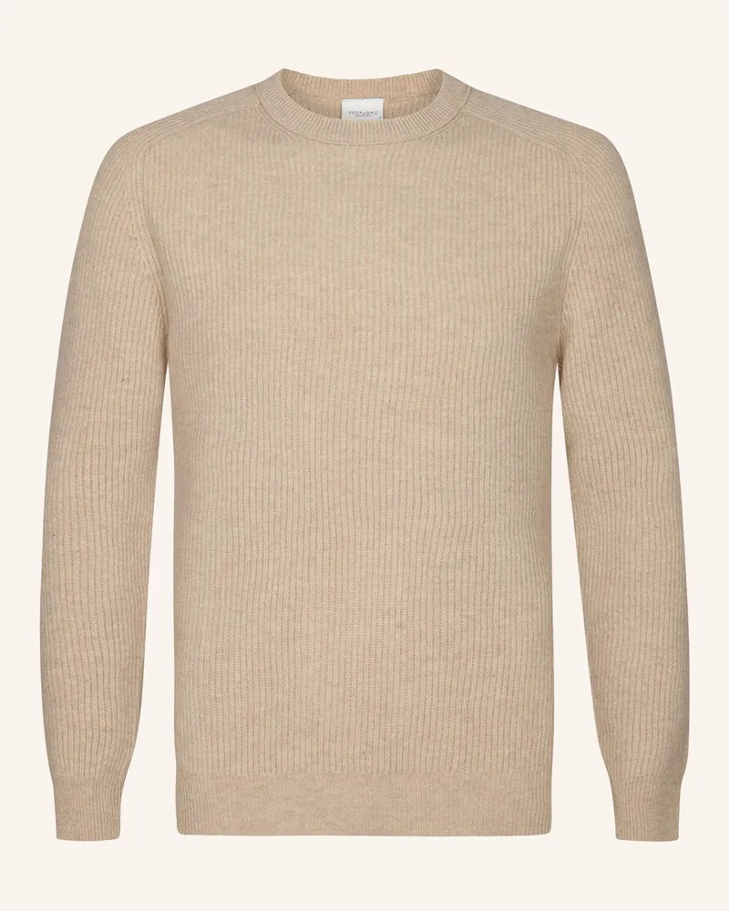 Profuomo Herren Pullover Hellbraun