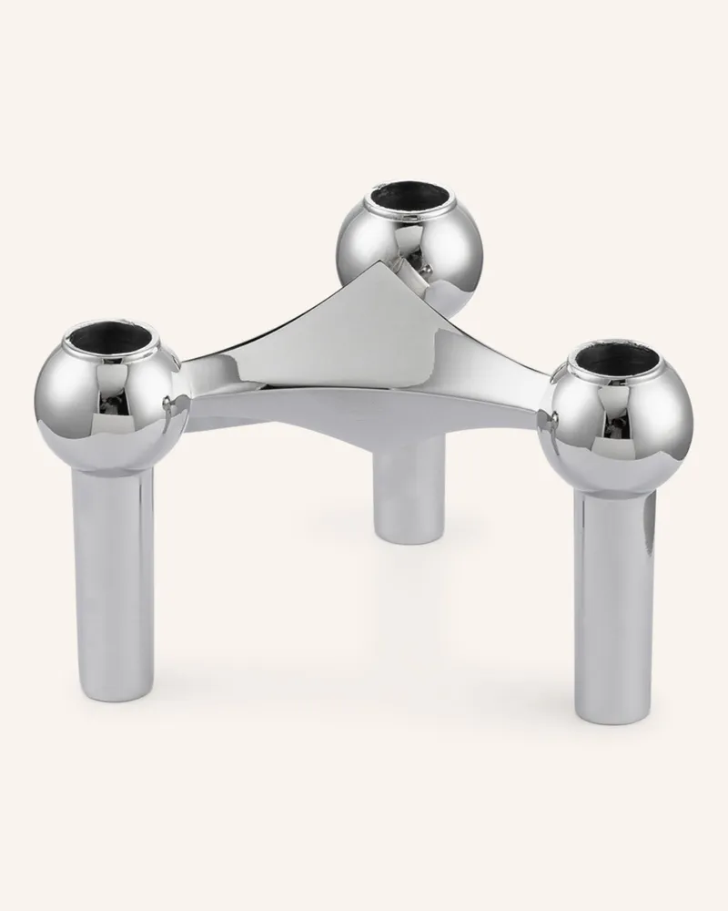 STOFF Nagel Kerzenhalter Silber