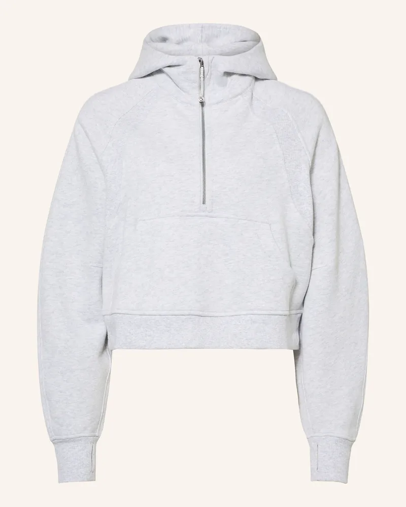 LULULEMON Hoodie Scuba Oversized Half Zip grau Hellgrau