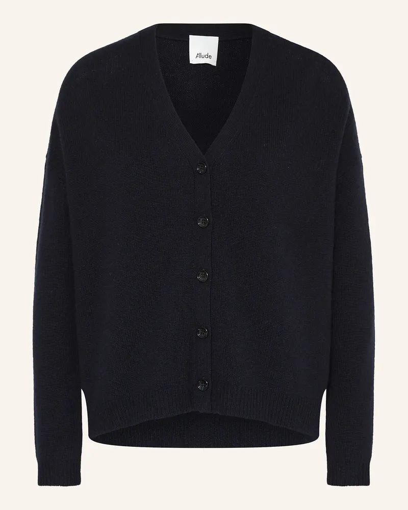 ALLUDE Strickjacke aus Cashmere Dunkelblau