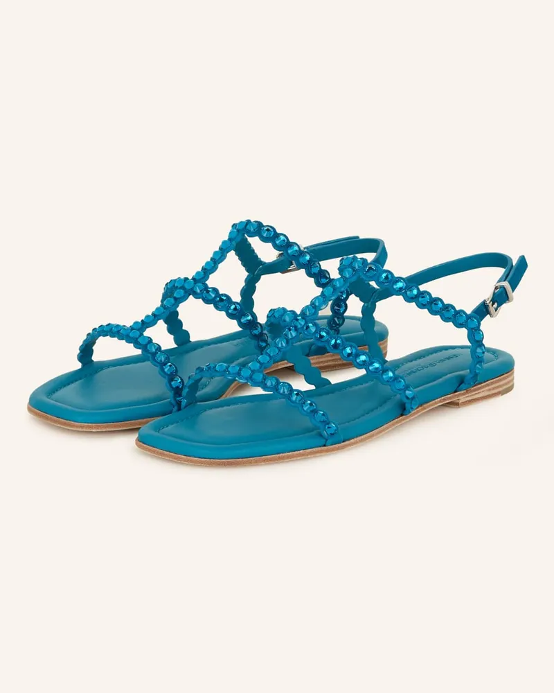 Kennel & Schmenger Sandalen HOLLY mit Schmucksteinen - PETROL Blau