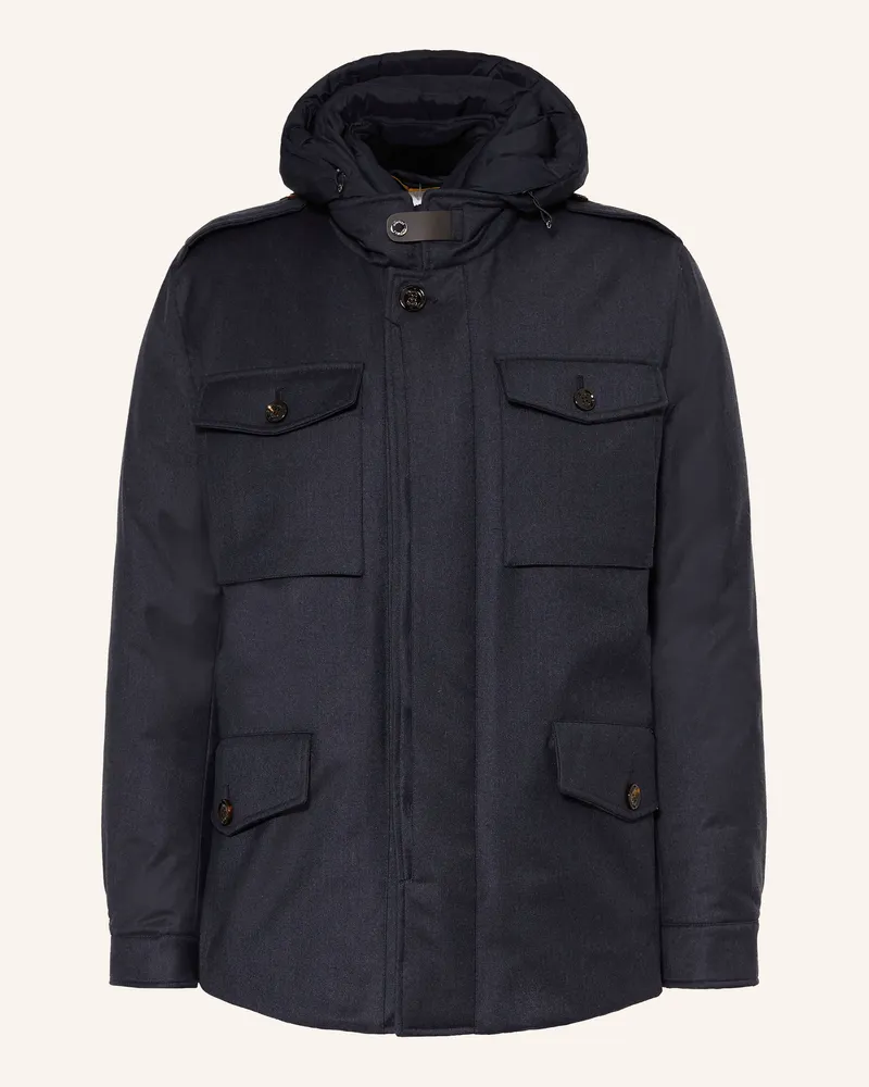 MOORER Daunenjacke Mit Herausnehmbarer Blende blau Dunkelblau