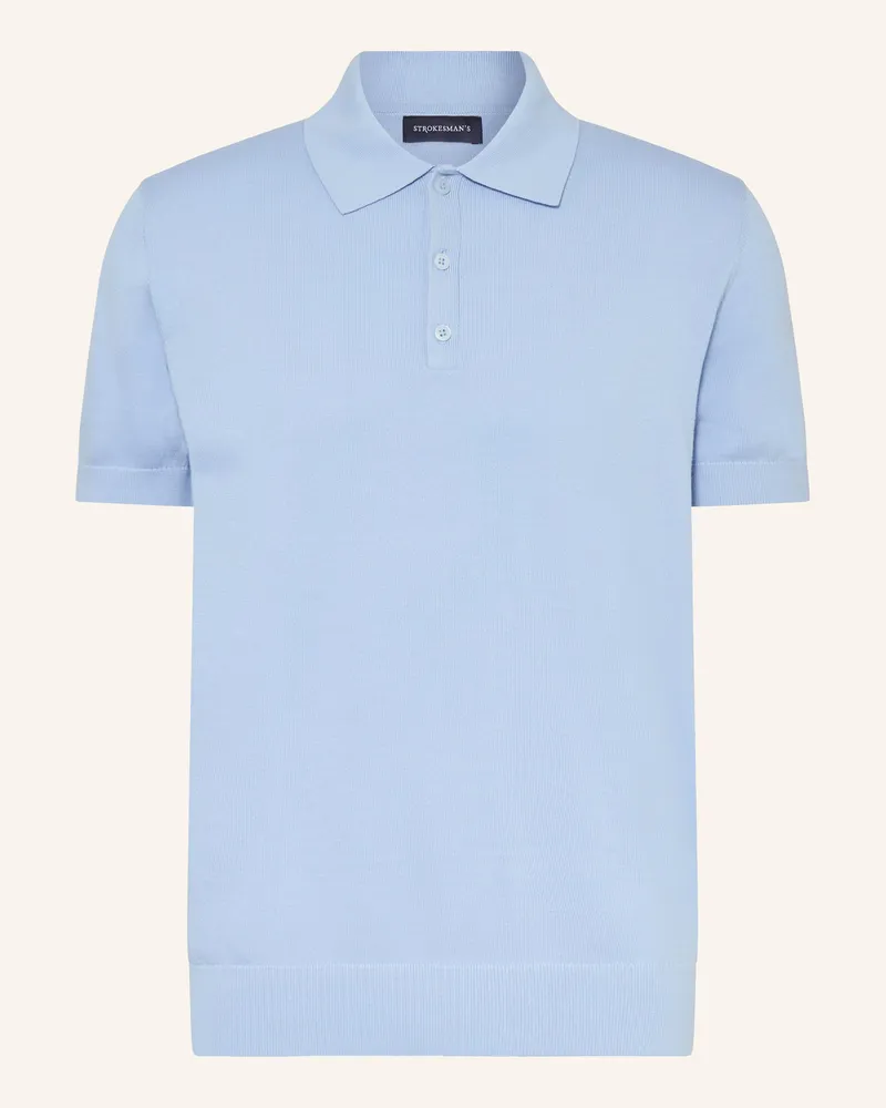 Strokesman's Strokesman Strick-Poloshirt blau Hellblau