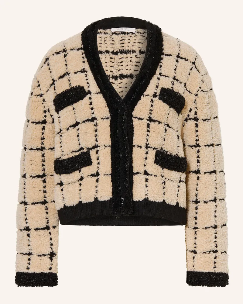 Dorothee Schumacher Strickjacke Timeless Chic Mit Alpaka Und Glitzergarn beige Beige
