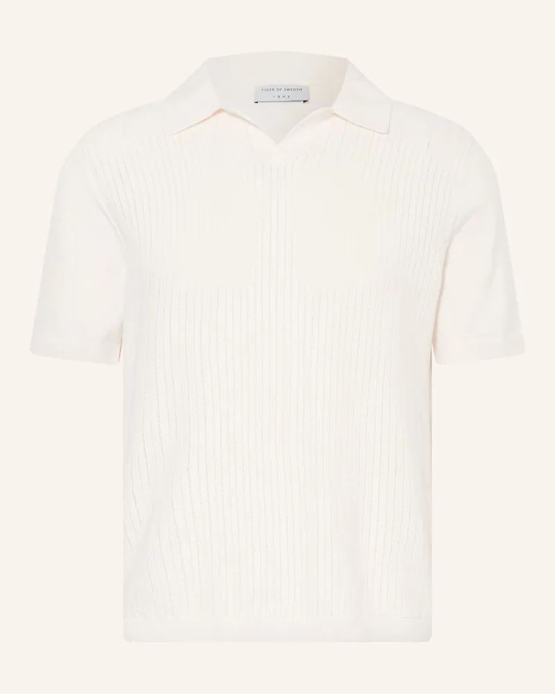 Tiger of Sweden Strick-Poloshirt Eoin weiss Weiss
